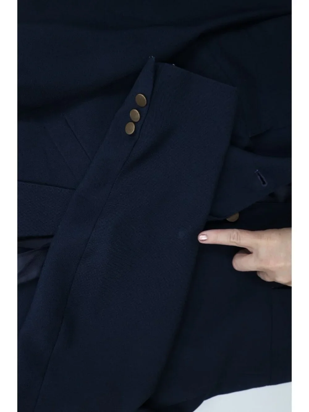 Vtg 70s Levis Mens 42R 2 Piece Knit Suit Wedding Navy Blue Wide Leg 32x30 USA